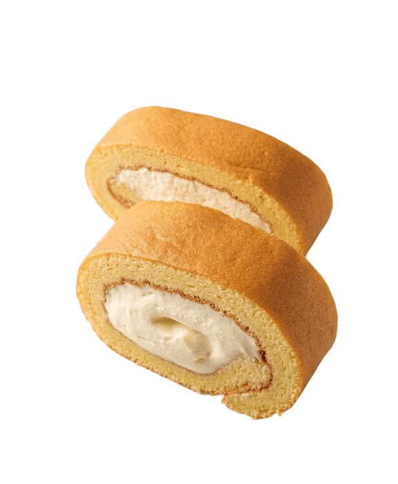 A Cloud Roll — Japanese sponge wrapped around vanilla Chantilly