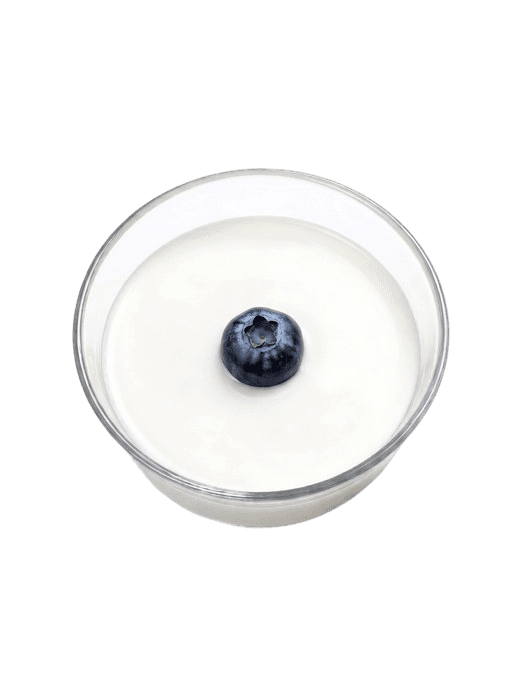 A Signature Milk Pudding crowned with a jewel of dark preserve